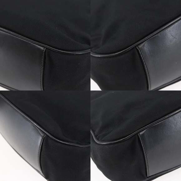 GUCCI Bamboo Hand Bag Nylon Black Silver 001 1638 001 1638 - Picture 10 of 12